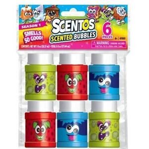 Scentos Scented Bubbles Multi-Color Party Favors 6 Count Birthday